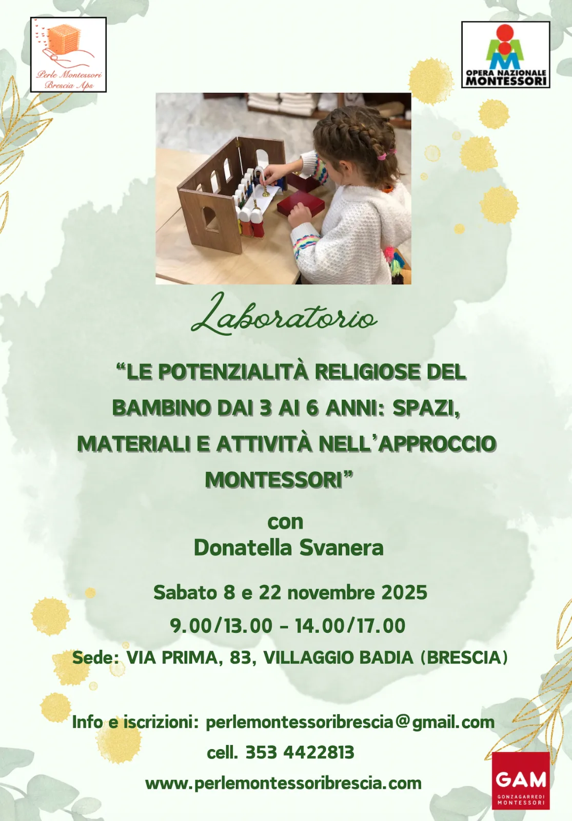 Locandina di «Le potenzialità religiose del bambino dai 3 ai 6 anni»