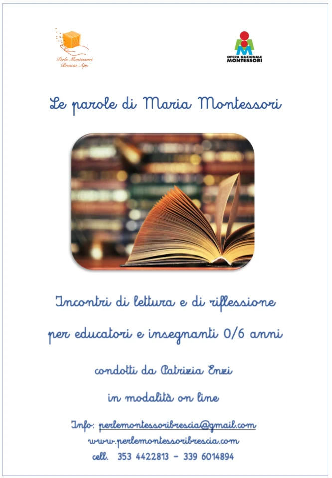 Locandina di «Le parole di Maria Montessori — 2022/23 · prima edizione»