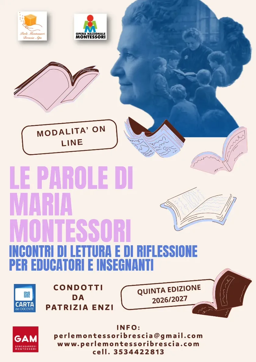 Locandina di «Le parole di Maria Montessori — 2026/27 · quinta edizione»