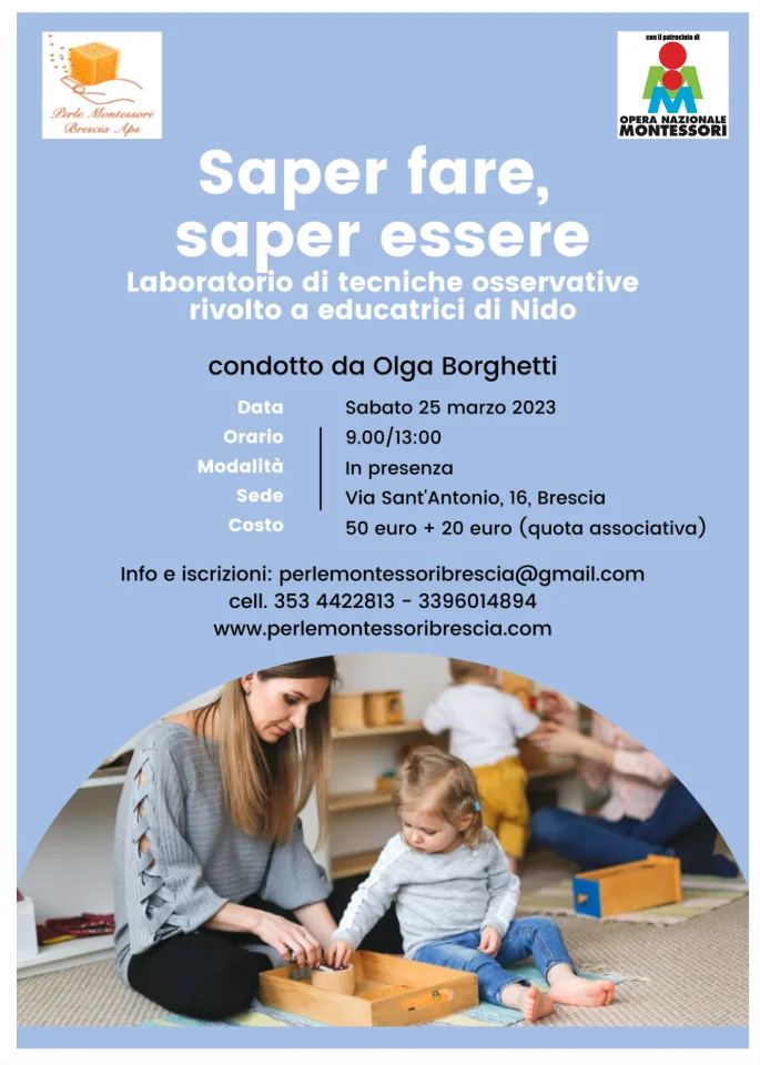Locandina di «Saper fare, saper essere»