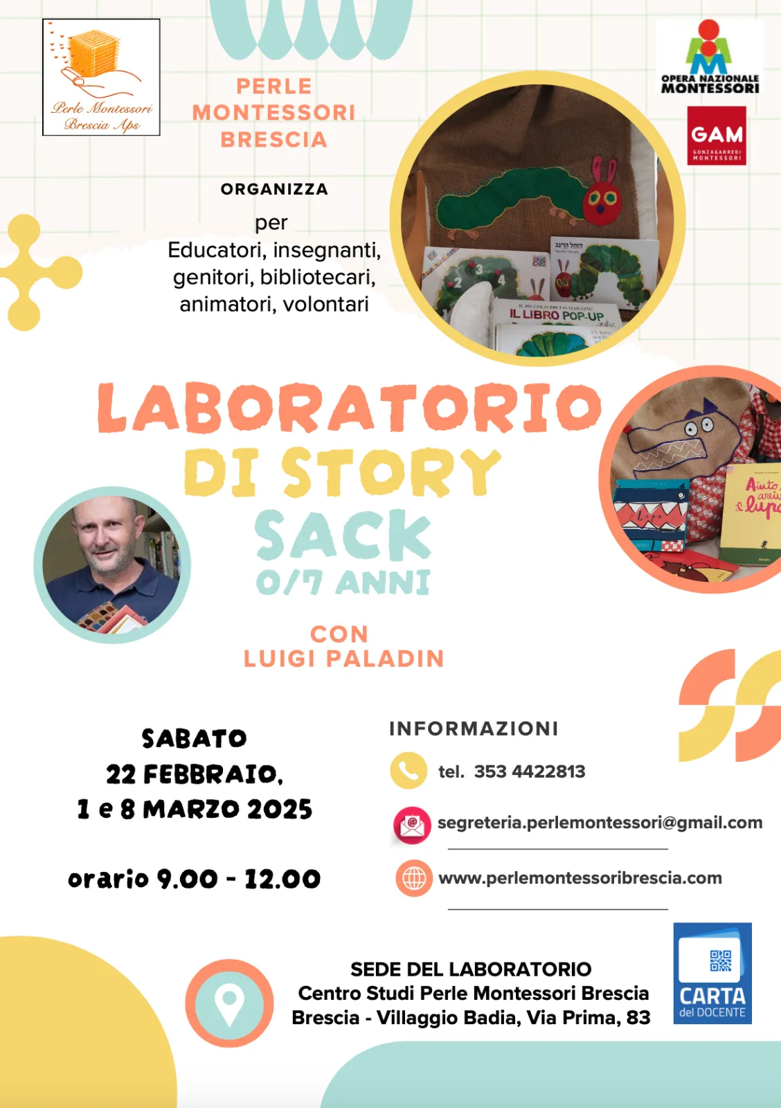 Locandina di «Narrazione e lettura — Story Sack · 2025 · con Luigi Paladin»