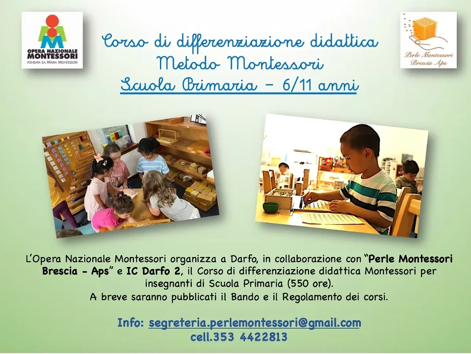 Locandina di «Corso di Differenziazione Didattica 6-11 — Darfo Boario Terme · 2026/27»