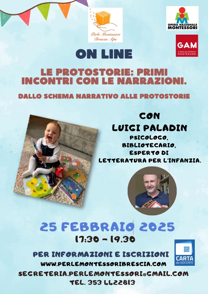 Locandina di «Le protostorie: primi incontri con le narrazioni»