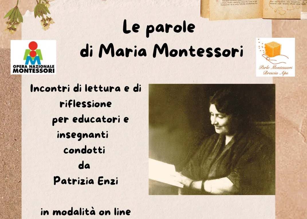 Locandina di «Le parole di Maria Montessori — 2025/26 · quarta edizione»